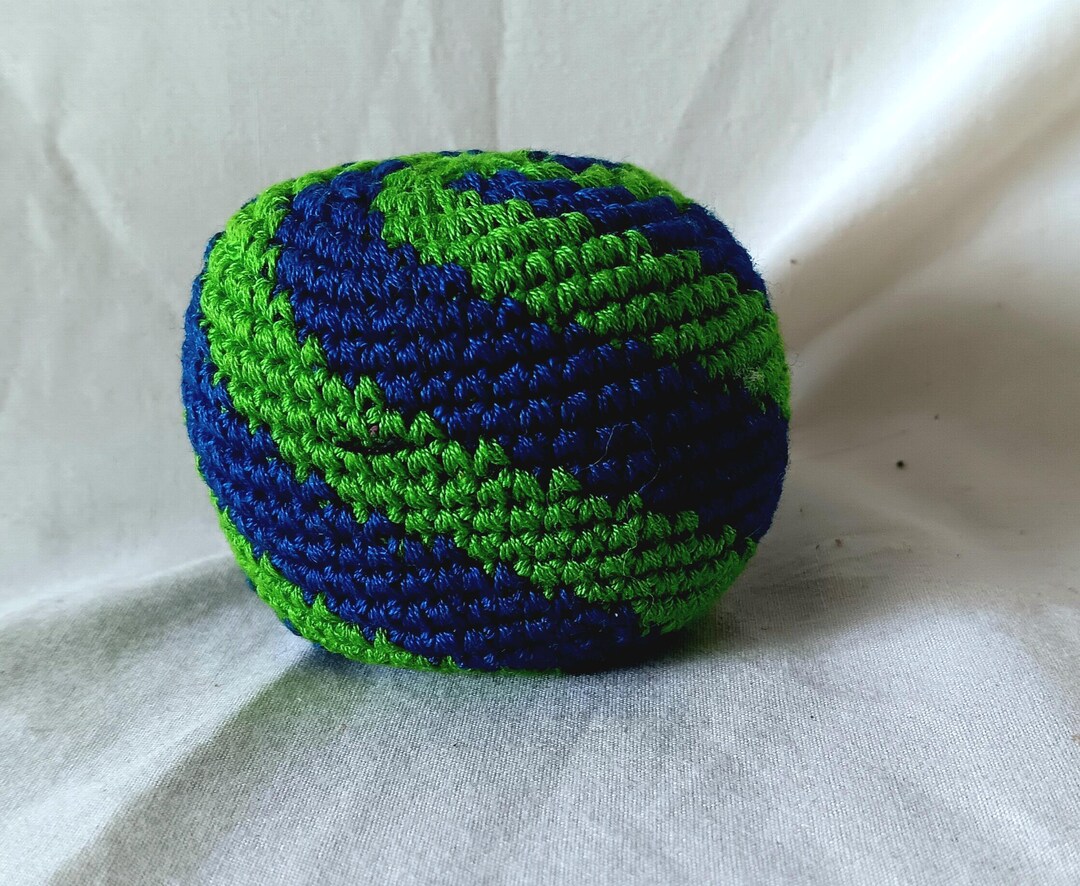 Hacky Sack Hand-knit Authentic Guatemalan Spiral Footbag 90s Parking ...