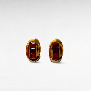 Vintage Women&#39;s Clip-on Earrings/ Golden Earrings/ 1980&#39;s/ Vintage Accessorise/ Women&#39;s Vintage Jewelry/ Gold-Plated Earrings/