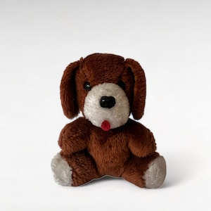 Vintage Teddy Bear/ Vintage Plush Puppy/ Soft Vintage Toy/ 1980&#39;s/ Collection Plush Toy/ Stuffed Animal/ Plushie/