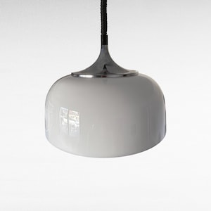Vintage Meblo Guzzini Ceiling Lamp/ Pendant Light by Harvey Guzzini/ Space Age Lighting/ White Pendant Light/ Mid-Century Design/ Made in YU
