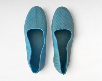 Vintage Women Jelly Shoes Jugoplastika/ 37-38 EU/ 7.5 US/ 5.5 UK/ Blue Jelly Water Shoes/ Made in Yugoslavia/ 1970&#39;s/ Women&#39;s Sandals/