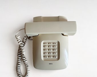 Vintage Iskra ETA 854 Telephone/ Beige Retro Telephone/ Stationary Telephone/ Iskra Kranj/ Made in Yugoslavia/ 1990&#39;s/