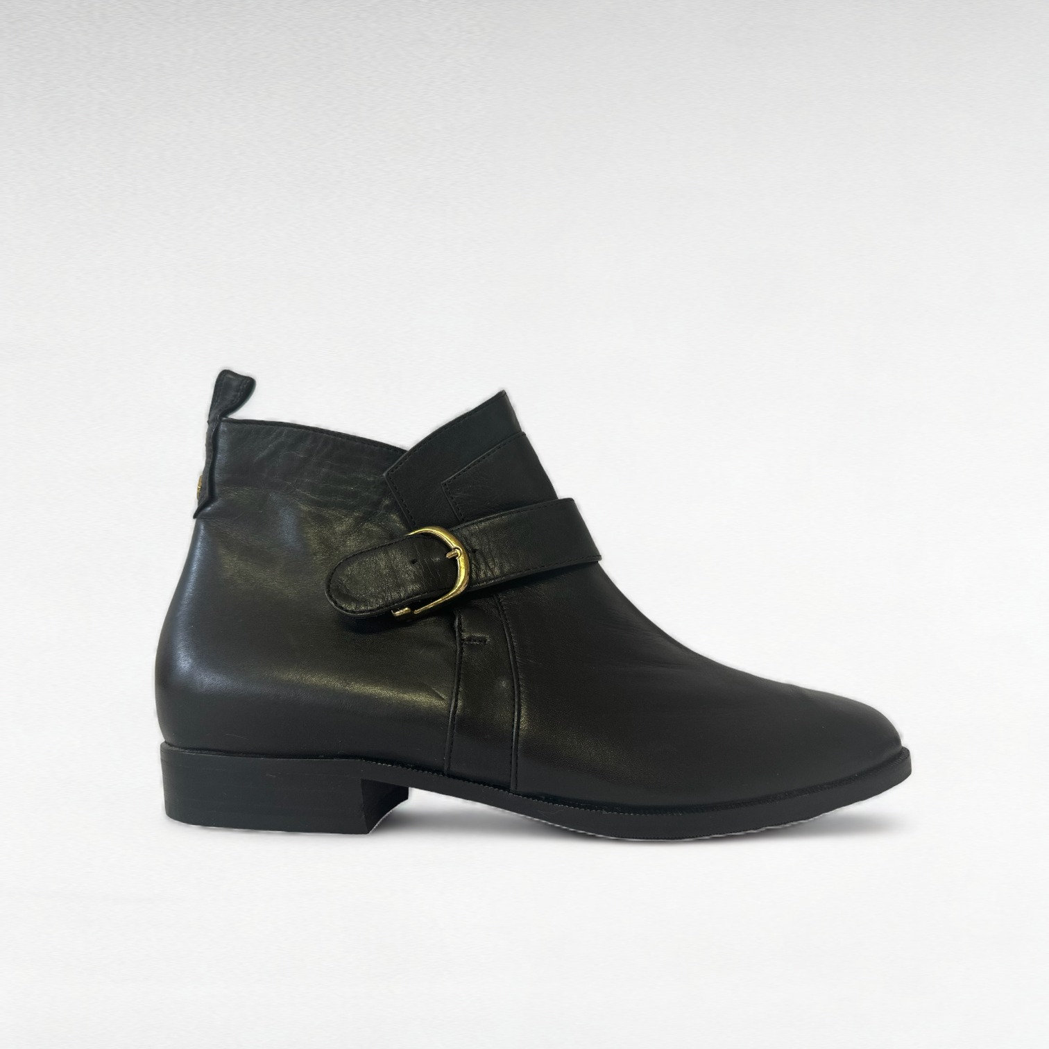 Vintage Women's Leather Ankle Boots/ EU 37/ Black Ankle Boots/ Woman's Boots/ Vintage Boots/ Handmade/ 1990's/ Real Leather/