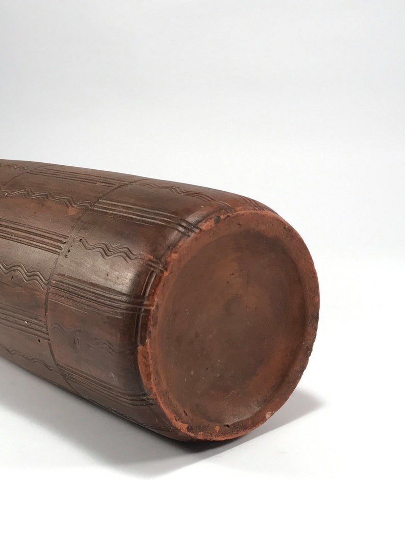 Vintage Clay Vase//brown//decorative Etsy