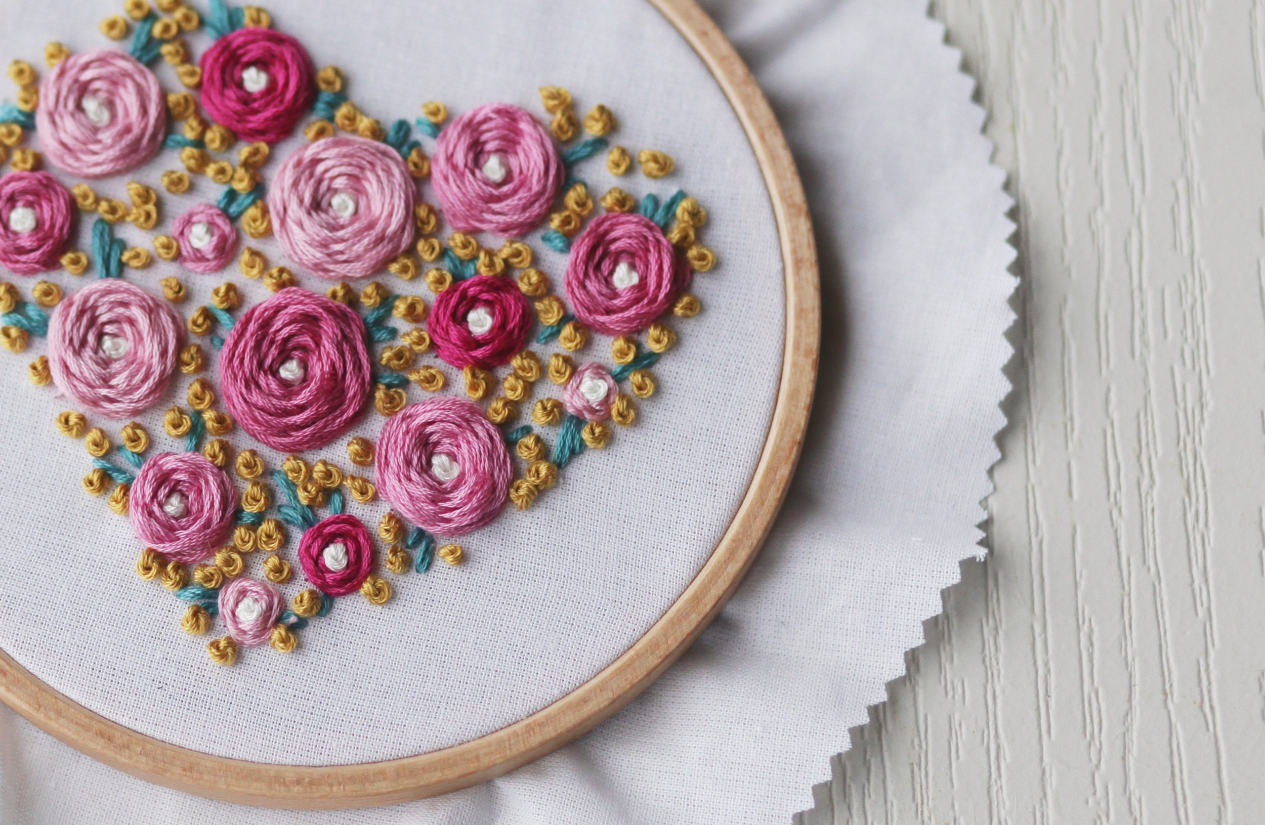 Hand embroidery heart PDF pattern / Valentine's day Etsy