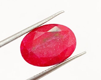 Natural Red Ruby Oval Cut Loose Gemstone, African Origin