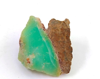 Natural Australia Chrysoprase Rough Gemstone: Untreated Green Stone