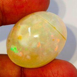 59 Cts Natural Australian Opal Gemstone, Oval Shape Opal Cabochon , Loose Opal Oval Cabochon Gemstone For Making Jewelry A33