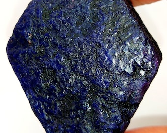 Blue Sapphire Hexagonal Shape With Triangles Inside Rough Loose Gemstone Natural Rough Genuine Blue Sapphire Rough Gemstone T88