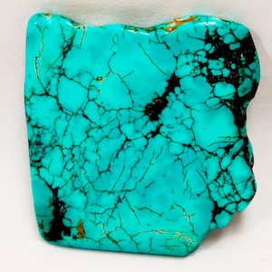 Turquoise Loose Gemstone Natural Uncut Blue Polished Slab Rough Genuine Blue Turquoise  Slab Rough Gemstone J11