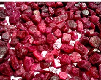 Burma Ruby Rough Lot: Natural Red Gemstone (Dyed)