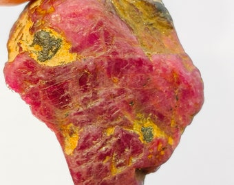 Natural Pink Burma Ruby Rough Gemstone - Untreated, Unheated