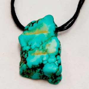 Natural Blue Turquoise Drilled 2 MM Hole Raw Arizona Slab Rough Loose Gemstone Genuine Turquoise Blue Drilled Slab Rough Gemstone
