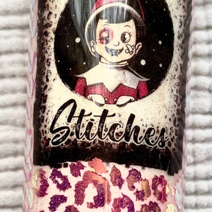 Snitches Get Stitches! Leopard Print Tumbler