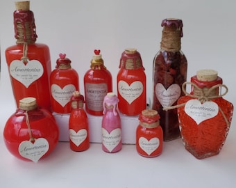 Botella de poción de amor Amortentia: Decoración de estantería de boticario mágico