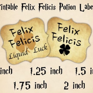 Liquid Luck Potion Labels, Potion Labels Digital, Potion Labels Printable, Magic Potion Labels, Potion Bottle Labels, Digital Download