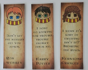 Wizard Themed Bookmarks, Christmas Gift, Book Nerd, Back To School, Bookmark, Stocking Stuffer, Book Gifts, Nerd Gifts