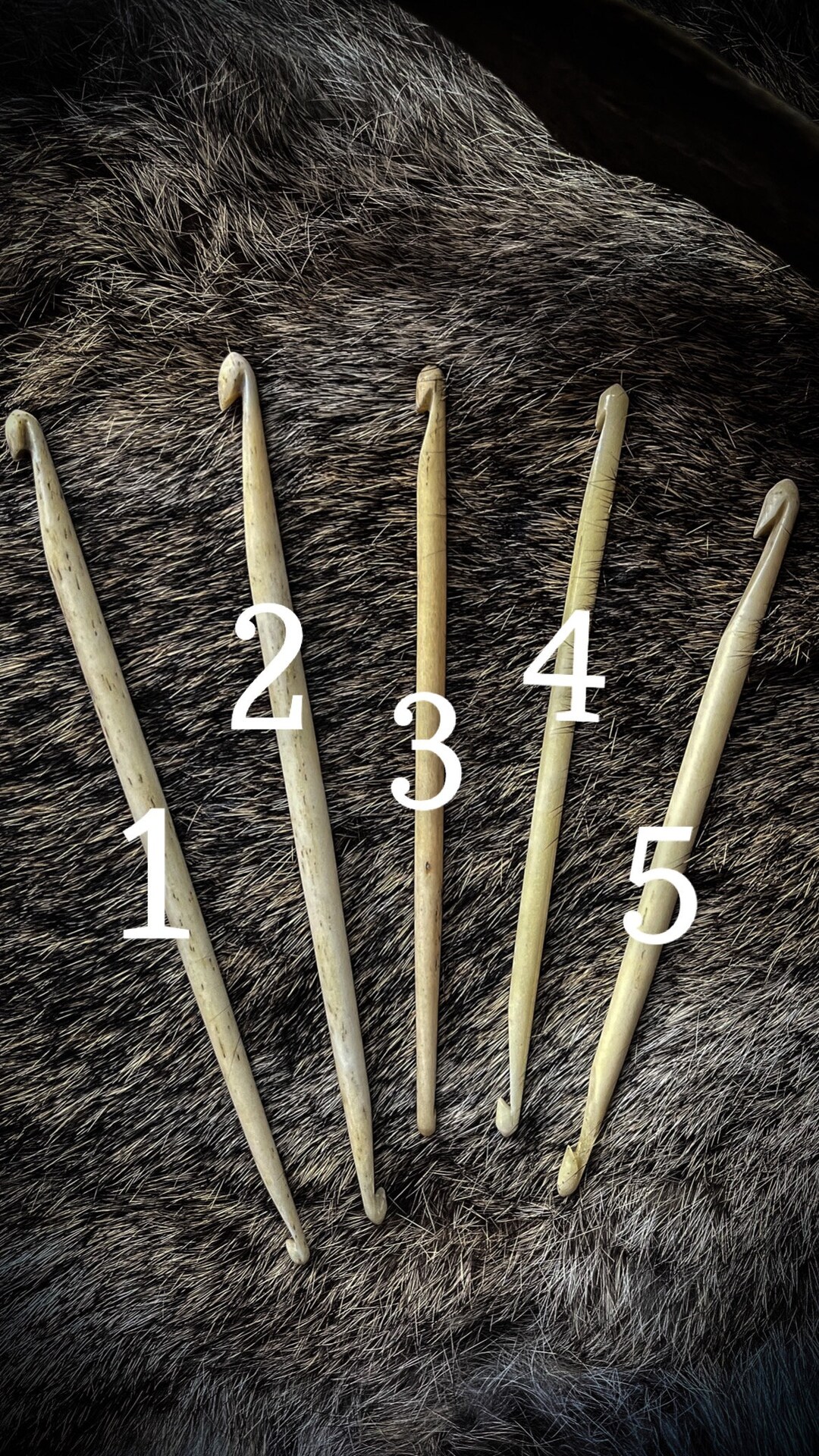 Antique Crochet Hooks Hand Carved Oxbone Etsy Australia