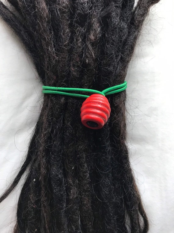 Elasticated Dreadlock Tie With Beehive Bead Etsy