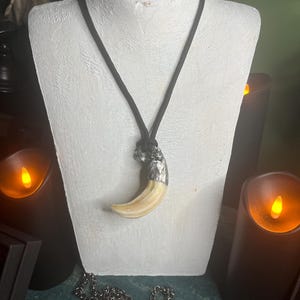Spiritual Wild Boar Pig Soldered Tooth Talisman Amulet Pendant Gift Antique Witchcraft Warrior Tribal Oddity