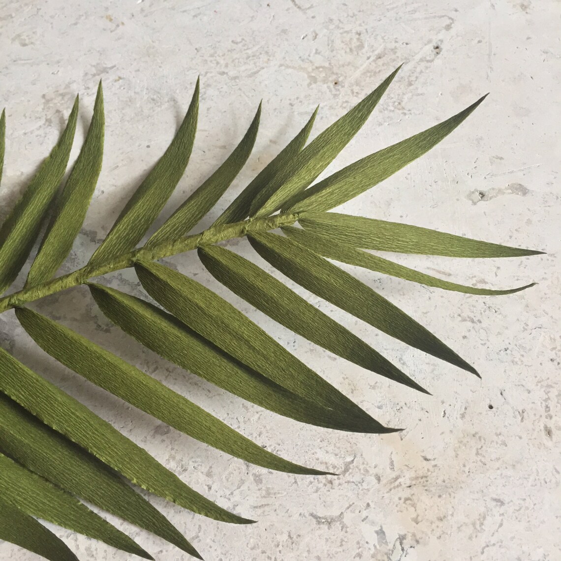 Crepe Paper Palm Frond Single Stem Greenery Tropical Etsy