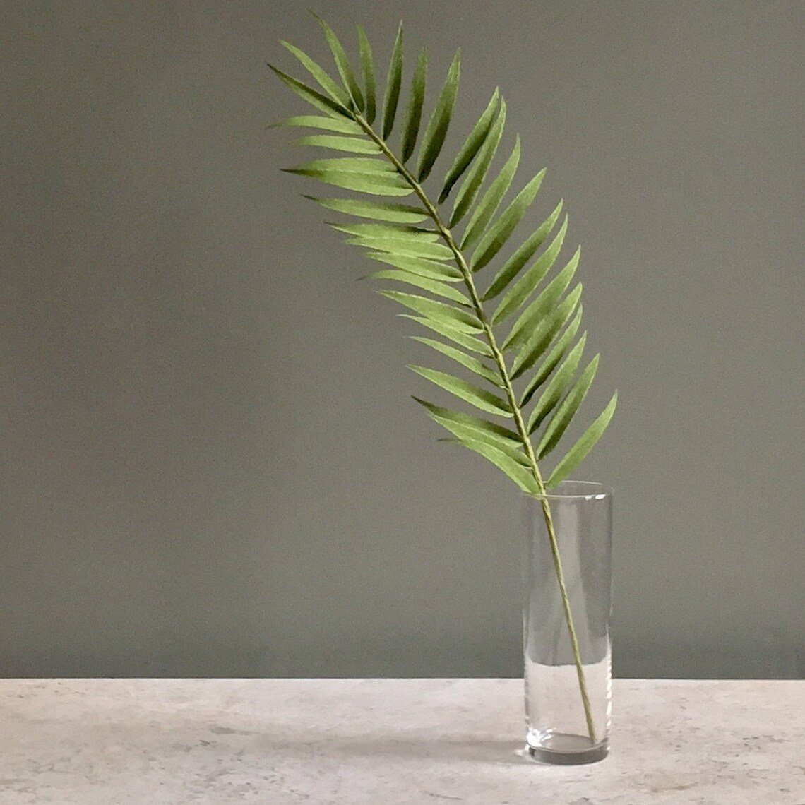 Crepe Paper Palm Frond Single Stem Greenery Tropical Etsy