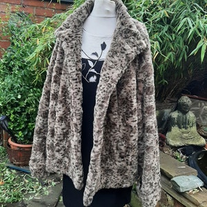 wonderful leopard faux fur coat plus size winter coat