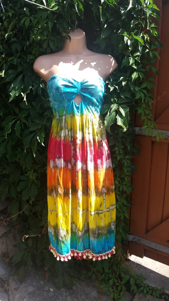 hippie tie dye dress