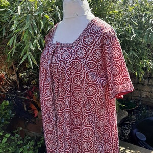 Kaftan hippie dress flowing print festival summer indian vintage style