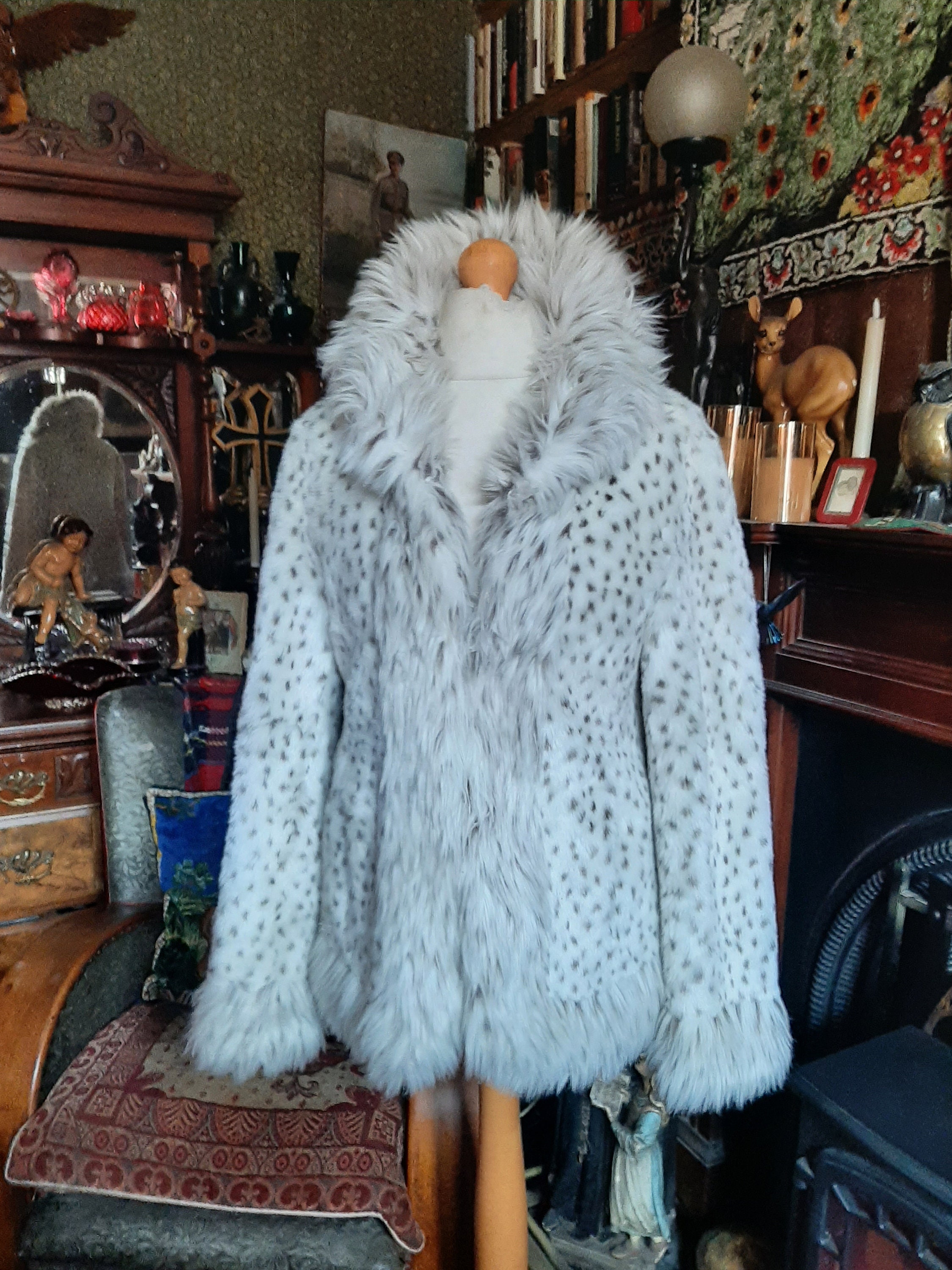 Snow leopard deals faux fur coat