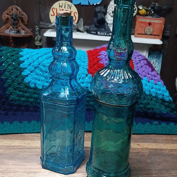 Decorative Glass Bottles Etsy UK
