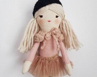 Embroidered Parisian Doll Cecile Personalized Doll