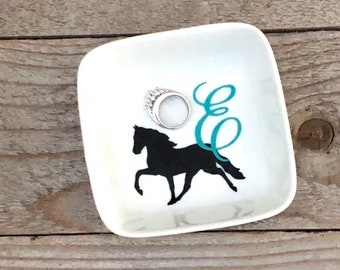 Equestrian Gifts, Horse Jewelry, FFA Teacher Gifts, Horse Gifts, Horse logo, Horse Lover Gift, Monogrammed Jewelry Dish, Ring Dish, Jewelry