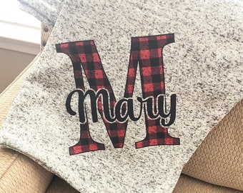 Monogrammed Throw, Personalized Blanket, Gift for Boss, Coach Gift Idea, Gift for Teachers, Gift for Women, Sports Mom Gift, Christmas Gift