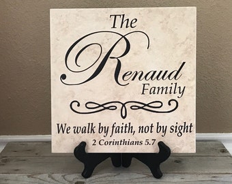 Personalized Sign, Name Tile, Family Name Gifts, Wedding Gifts, Spiritual Gifts, Personalized Sign, Last Name Sign, Ceramic Tile, Gifts