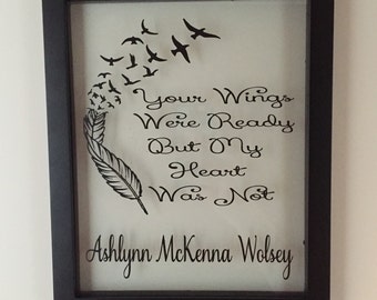 Remembrance Gift, Remembrance Frame, Remembrance Sign, Memorial, Loss of Family, In Loving Memory, Funeral, Loss of Mother, Gift for Loss