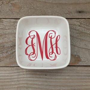 Monogrammed Jewelry Dish, Jewelry Dish, Wedding Gifts Personalized, Gifts for Bridesmaids, Rehearsal Dinner, Wedding Party Gifts, Wedding image 9