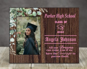Anglechic 2024 Graduation Gifts For Her Him Hanging Photo Display Wall Decor Graduation Friend Picture Frame Photo Hanging Display With String Lights 30 Clip For High School College Graduation Party