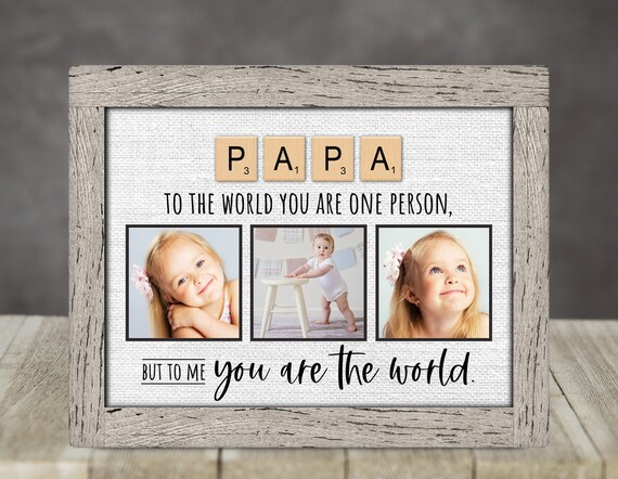 Papa Photo Frame Father's Day Gift Idea Picture Frame - Etsy
