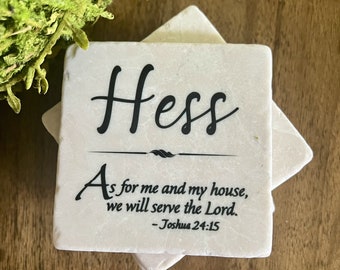 Personalized Scripture Coasters, Last Name Decor, Wedding Gift Couple, Bridal Shower Gift, Gift Day Gift, To Bride and Groom, Gift for Home