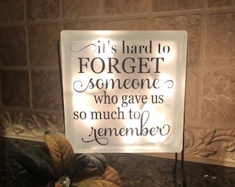 Remembrance Light, Remembrance Gift, Funeral Gift, Memorial Keepsake, Loss of Mother, Loss of Baby, Loss of Life, Personalized Light