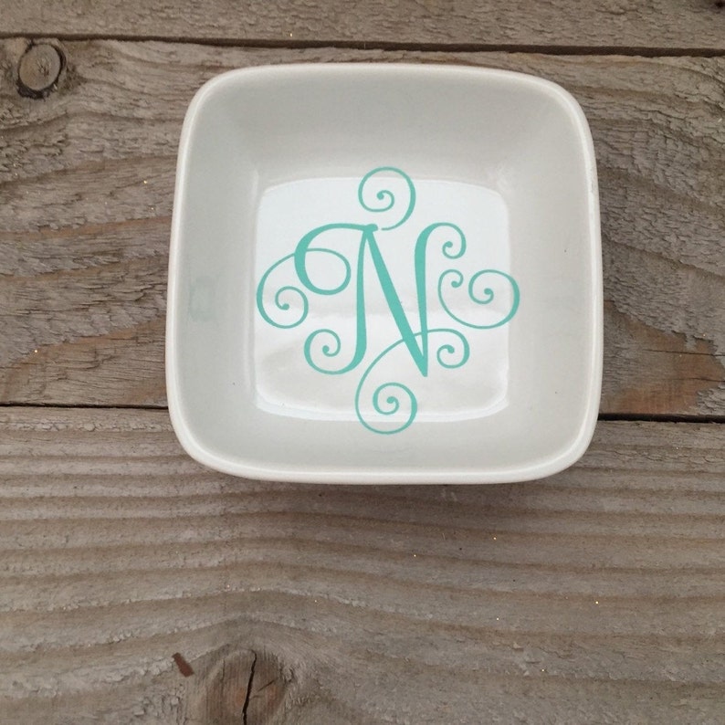 Desk Storage, Desk Decor, Desk Accessories, Change Holder, Personalized Dish, Co Worker Gift, Birthday Gift, Gift for Her, Mint Holder image 10