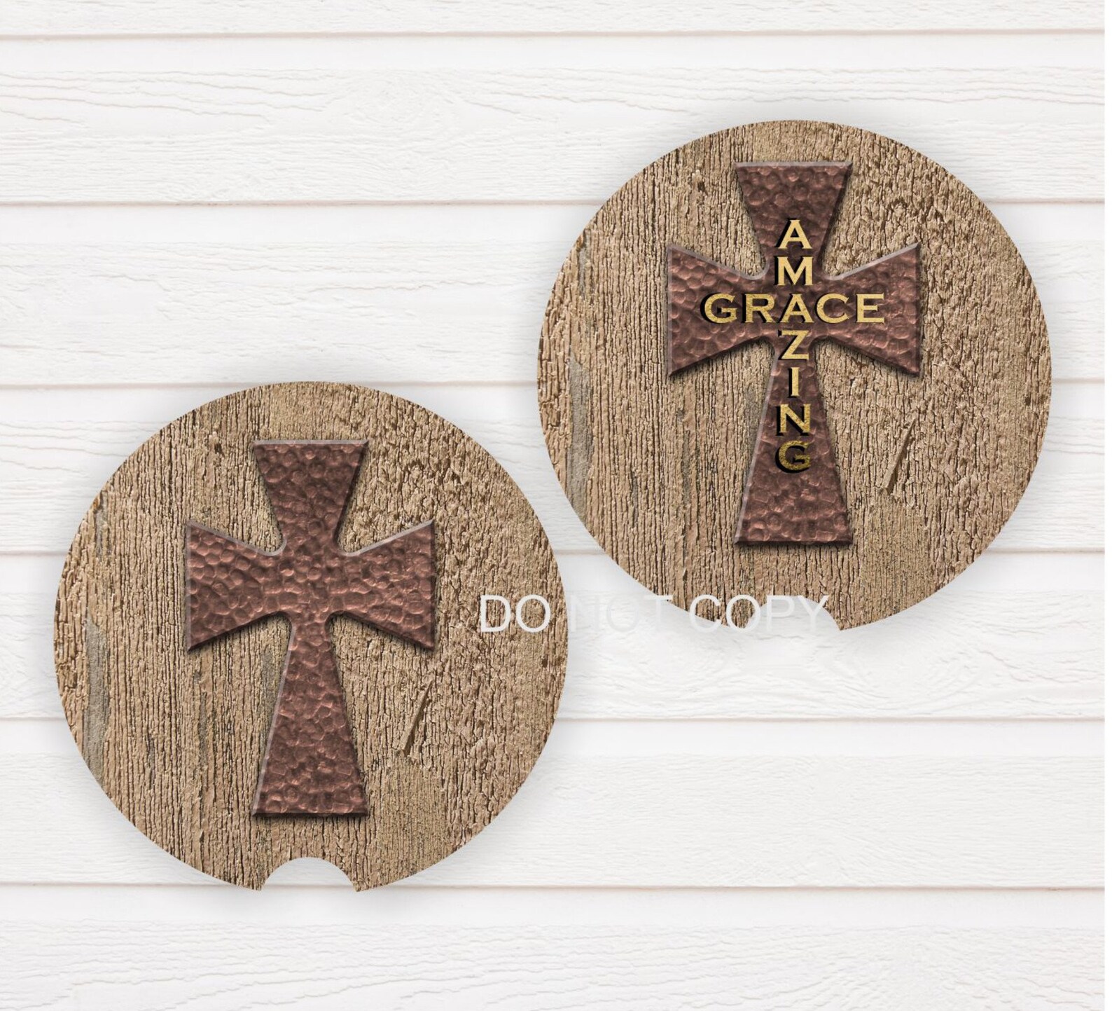 Cross Car Coasters Amazing Grace Car Coasters Christian Etsy