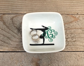 Gymnastics gifts, Teacher Gifts, Gymnast Gifts, Gymnastics Competition, Gym Mom, Coach Gifts, Jewelry Dish, Ring Dish, Personalized Gifts