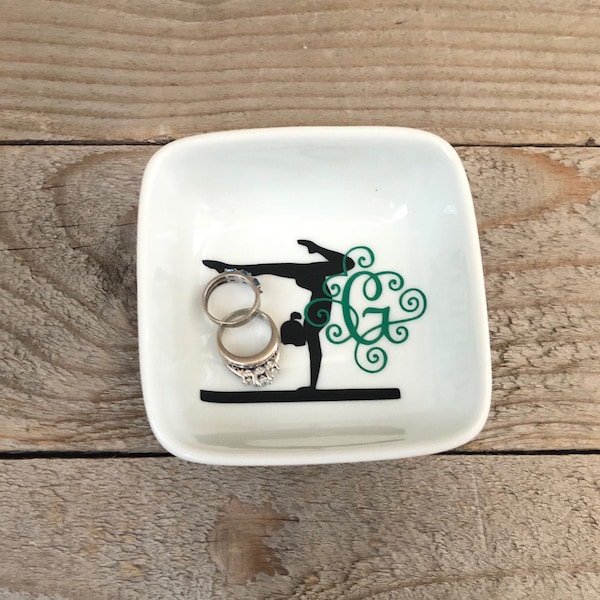 Gymnastics gifts, Teacher Gifts, Gymnast Gifts, Gymnastics Competition, Gym Mom, Coach Gifts, Jewelry Dish, Ring Dish, Personalized Gifts