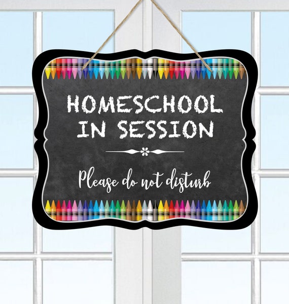 Learning E-Learning Homeschooling Education Humor Sign for Door or Wall