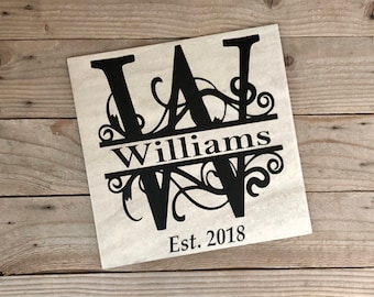 Decorative Tiles, Wedding Gifts, Anniversary Gifts, Couples Name Sign, Couples Name Print, Name Signs, Established Sign, Last Name, Gifts