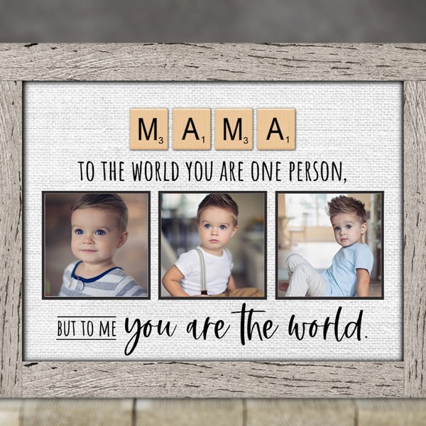 Mama Photo Frame, Scrabble Tile Picture Frame, Gift for Mama, To Mom from Child, Mother's Day Gift Idea, Birthday Gift Mom, Christmas Gift