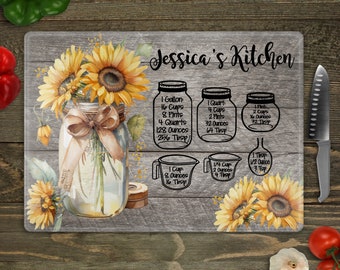 Sunflower Cutting Board, Kitchen Conversation Cutting Board, Sunflower Kitchen Decor, Sunflower Gifts For Her, Sunflower Gifts Friend