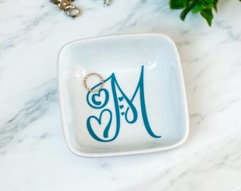 Monogrammed Jewelry Dish Her, Coworker Gifts, Birthday Teen Girl Gifts, Unique Gift For Her, , Friend Christmas Gift, Stocking Stuffer Her
